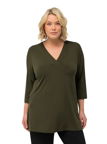 Ulla Popken Longshirt in olivgrau