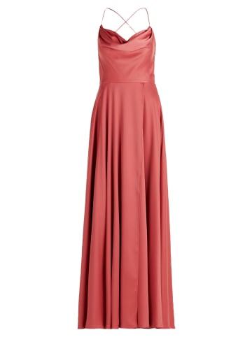 Vera Mont Abendkleid mit Wasserfallausschnitt in Bright Rust