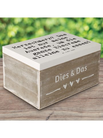 Mr. & Mrs. Panda Aufbewahrungsbox Spruch Herzschmerz Eiscreme mi... in Weiß