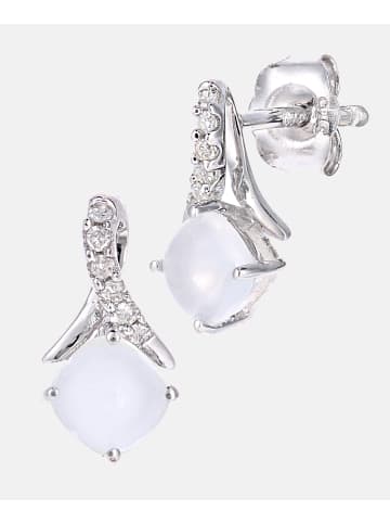 Diamant L'éternel Ohrringe aus 375 Weißgold mit 0.41 Karat Diamant mit Opal