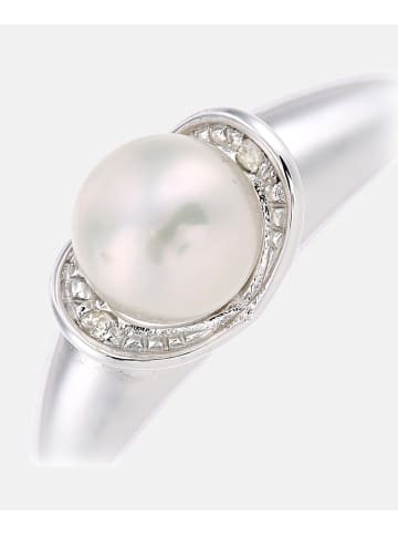 Diamant L'éternel Ring aus 375 Weißgold mit 0.01 Karat Diamant mit Perle