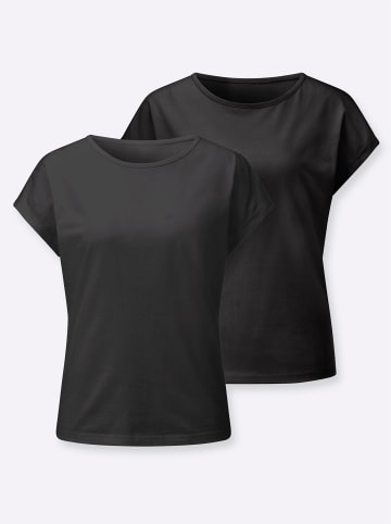 WITT WEIDEN Shirt in schwarz + schwarz
