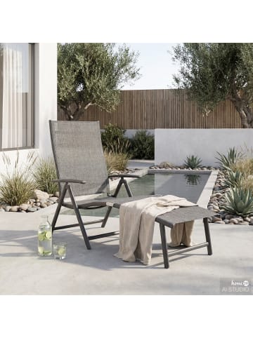 home24 Gartenliege Lindy 2er-Set in Grau