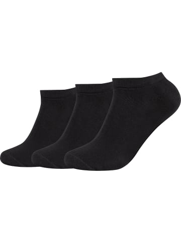 camano Baumwolle Bio Unisex-Sneaker-Socken 3 Paar ca-soft in schwarz