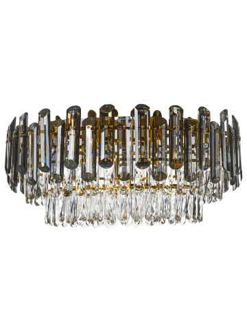 Beliani Kronleuchter NERI in Silber/Gold - (W) 60 x (H) 25 x (L) 60 cm