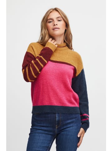 PULZ Jeans Strickpullover PZASTRID Color Block Pullover in bunt