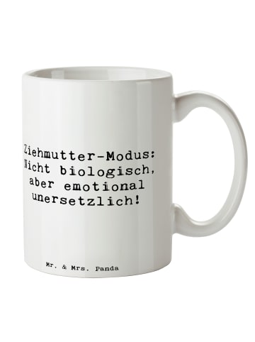 Mr. & Mrs. Panda Tasse Ziehmutter Modus mit Spruch in Weiß