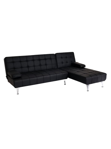 MCW Schlafsofa K22 Liegefläche links/rechts, Kunstleder schwarz