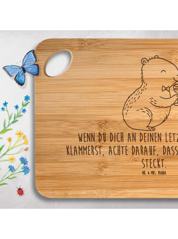 Mr. & Mrs. Panda Jausenbrett Capybara Wein mit Spruch in Braun