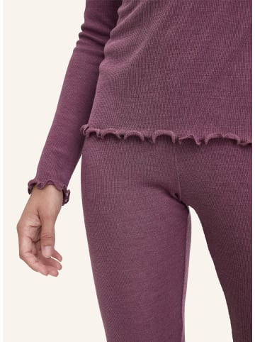 Hessnatur Longsleeve mit Rollkragen in brombeere