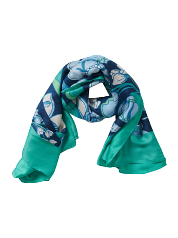 Betty Barclay Tuch mit Aufdruck in Dark Blue/Green