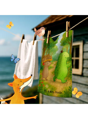 Mr. & Mrs. Panda Kinderhandtuch Schildkröte Maus Design ohne Spruch in Weiß