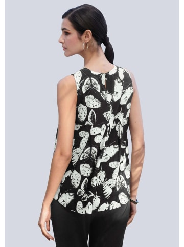 Alba Moda Top mit grafischem Allover Print in schwarz