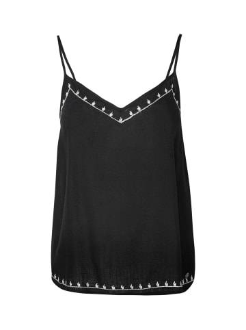 KOROSHI Bestickte spaghettitrÃ¤ger-bluse in SCHWARZ
