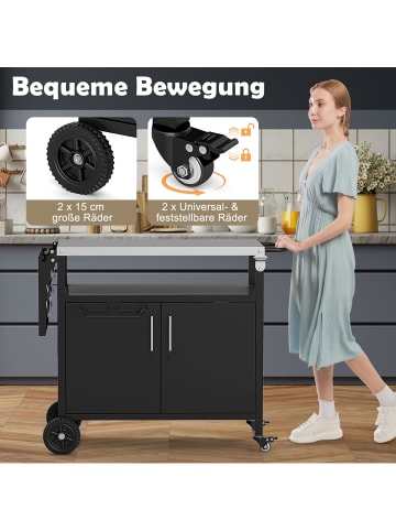 COSTWAY Grillwagen Outdoor in Schwarz