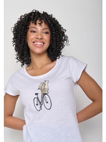 GreenBomb Cool Bike Cats Basket in Weiß