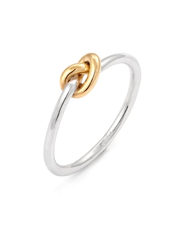 Elli Ring 925 Sterling Silber Knoten in Zweifarbig