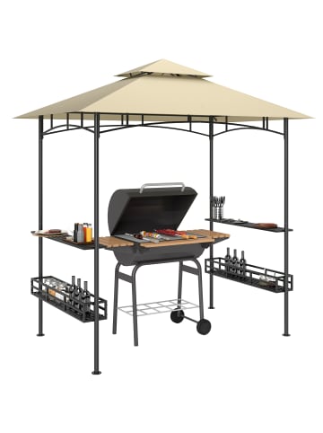 Outsunny Grillpavillon 240L x 150B x 257H cm Beige
