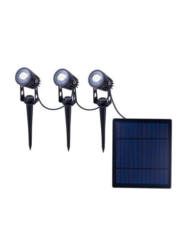 näve LED Solarleuchte "SPOTI" in schwarz - (L)4.1 cm x (B)4.1 cm x (H)9 cm