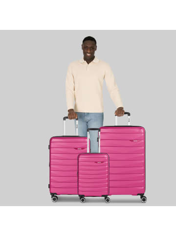 Bench Paris 4 Rollen Kofferset 3-teilig mit Dehnfalte in arctic-pink