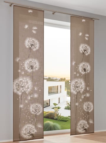 Heine Schiebevorhang in braun-weiß