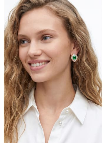 gaya Women Earrings in Rose Gold Green