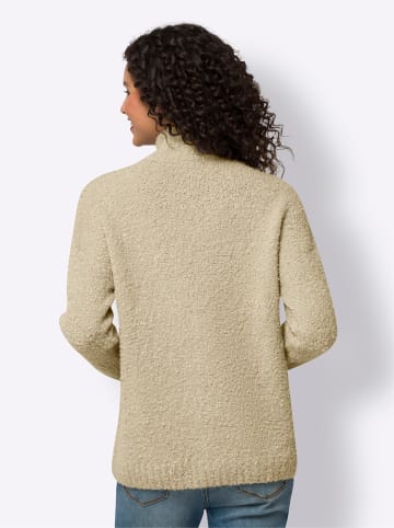 Heine Stehkragenpullover in beige-meliert