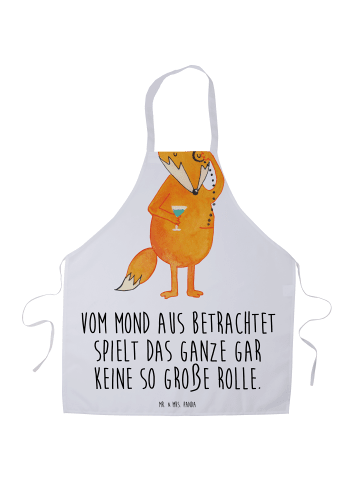 Mr. & Mrs. Panda Arbeitsschürze Fuchs Lord mit Spruch in Weiß