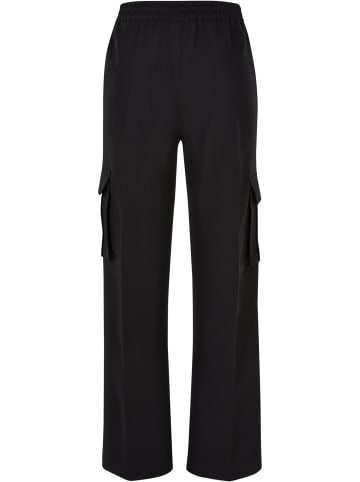 Urban Classics Urban Classics Damen Ladies Vicose Straight Leg Cargo Pants in black