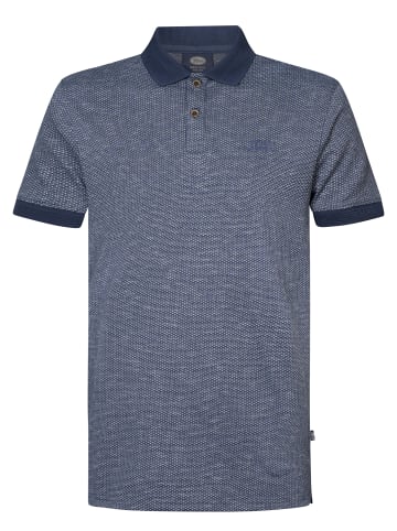 Petrol Industries Meliertes Poloshirt Lush in Blau