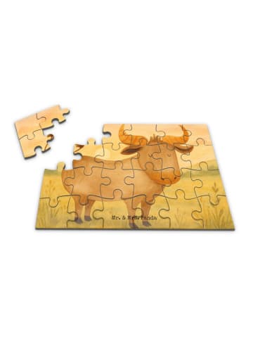Mr. & Mrs. Panda Puzzle Sternzeichen Stier Design ohne Spruch in Weiß