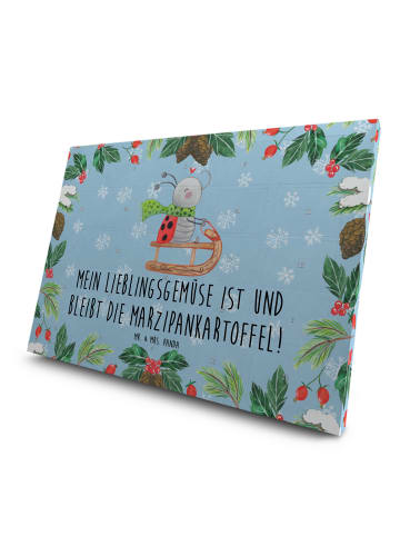 Mr. & Mrs. Panda Adventskalender Smörle Rodeln mit Spruch in Eisblau