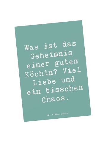 Mr. & Mrs. Panda Wanddeko Spruch Köchin Chaos mit Spruch in Meeresbrise
