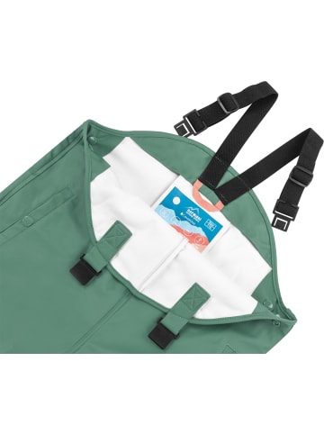 Normani Outdoor Sports Baby Regenhose mit Hosenträgern in Dunkelgrün