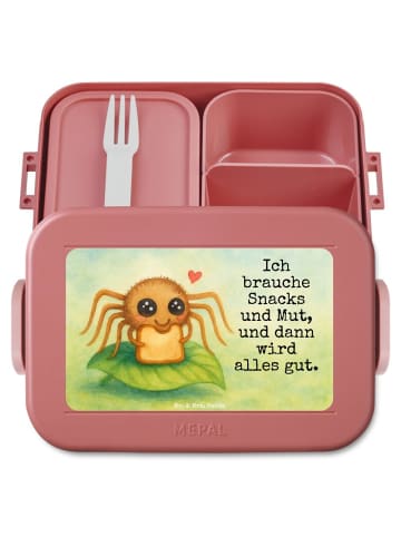 Mr. & Mrs. Panda Lunchbox Spinne Agathe Sandwich Design mit Spruch in Rot Pastell