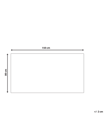 Beliani Kurzflor BANOO in Beige/Grau - (W) 80 x (L) 150 cm