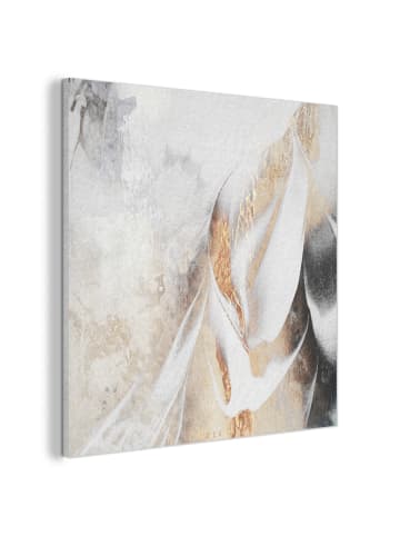 OnlyWow Akustibild Abstrakte Kunst weiß gold