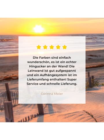 MuchoWow Leinwand bilder Sonnenuntergang Strand (BxH)