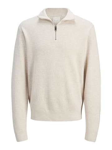 Jack & Jones Strickjacke mit Viertelreißverschluss in Cloud Dancer 1