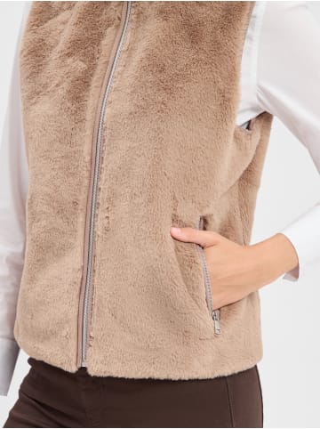 Marie Lund Weste in taupe - 0002