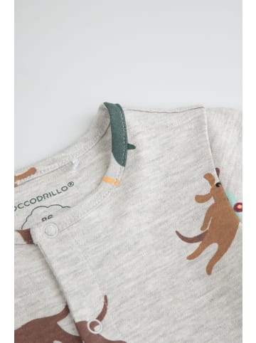 Coccodrillo Strampler mit langen Ärmeln in grau