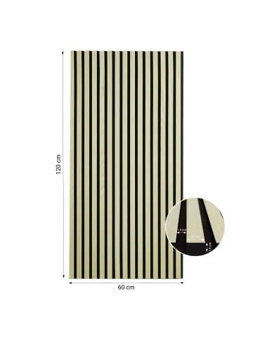 Homestyle4u Akustikpaneel 60x120 2er Set in Creme
