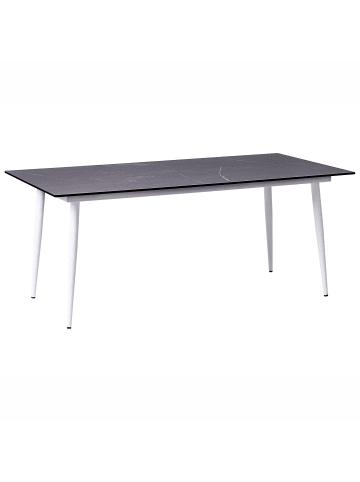 Beliani Esstisch TOLENTINO in Weiß/Grau - (W) 90 x (H) 75 x (L) 180 cm