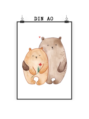 Mr. & Mrs. Panda Bild Bären Liebe ohne Spruch in Weiß