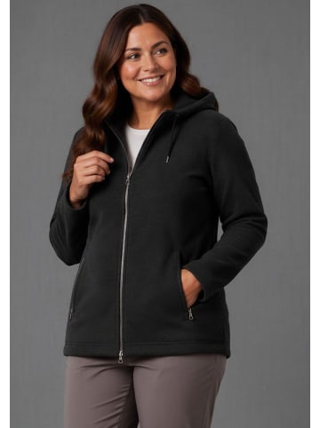 Polarino Strickfleecejacke in anthrazit melange