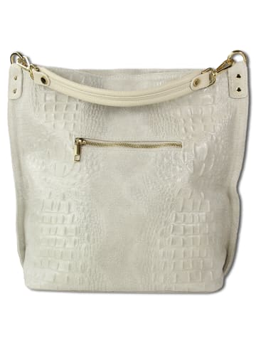 Toscanto Leder Beuteltasche, Shopper Toscanto Tasche beige ca. 41cm