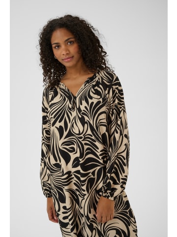 Kaffe Kleid KAcelia A-shape in Feather Gray/Black Graphic