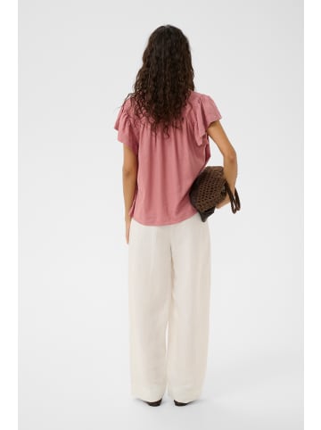 Soaked in Luxury Kurzarm-Bluse SLAria Feminine Form in Ash Rose
