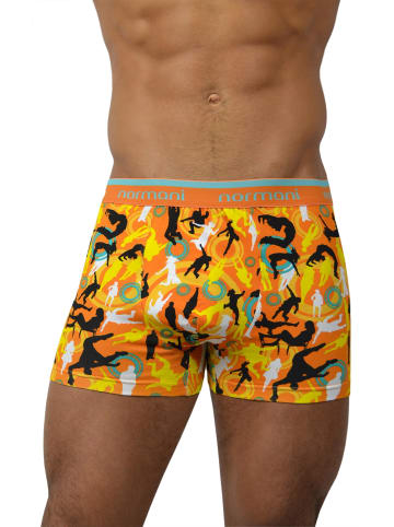 normani 6 Stück Retro Boxershorts aus Baumwolle in Dance and Style/Orange