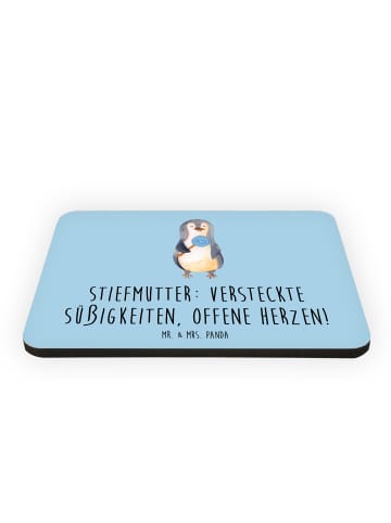 Mr. & Mrs. Panda magnet Stiefmutter Herzen mit Spruch in Blau Pastell